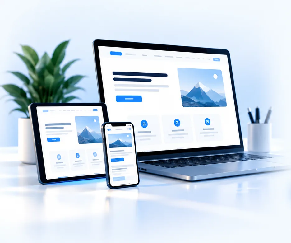 Aperçu d’un site web moderne et responsive conçu par AMR Studio