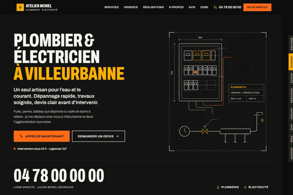 Aperçu du site Atelier Morel