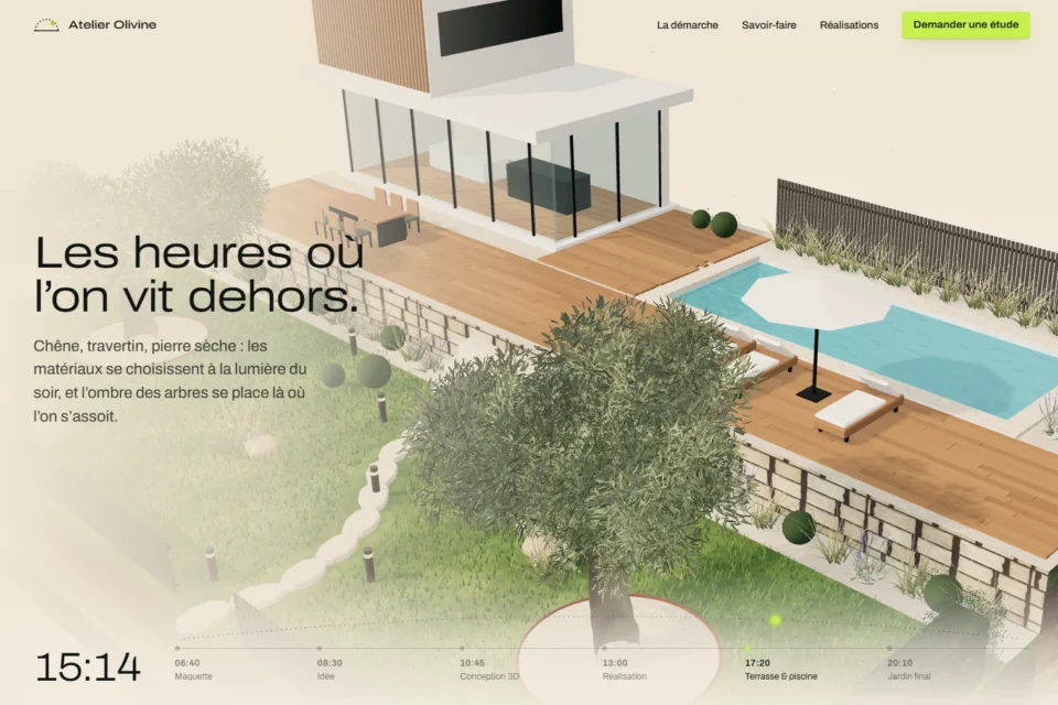 Aperçu du site Atelier Olivine