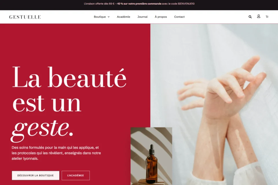 Aperçu du site Gestuelle